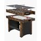 3-in-1 Game Table 54 Inch Air Hockey Foosball Table Tennis Brown